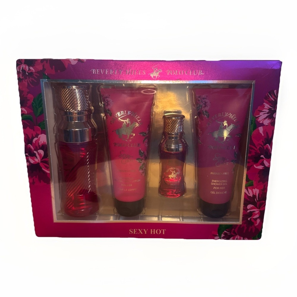 Beverly Hills Polo Club Women's Sexy Hot Perfume Gift Set Lotion Shower Gel Mist